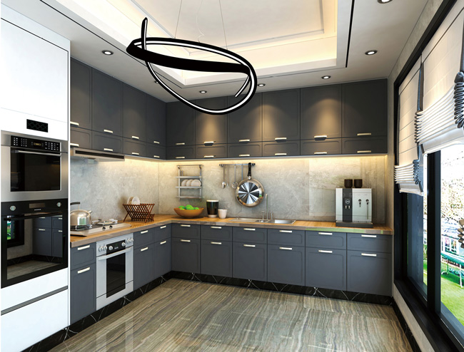 現(xiàn)代簡約式廚房設(shè)計(jì)圖